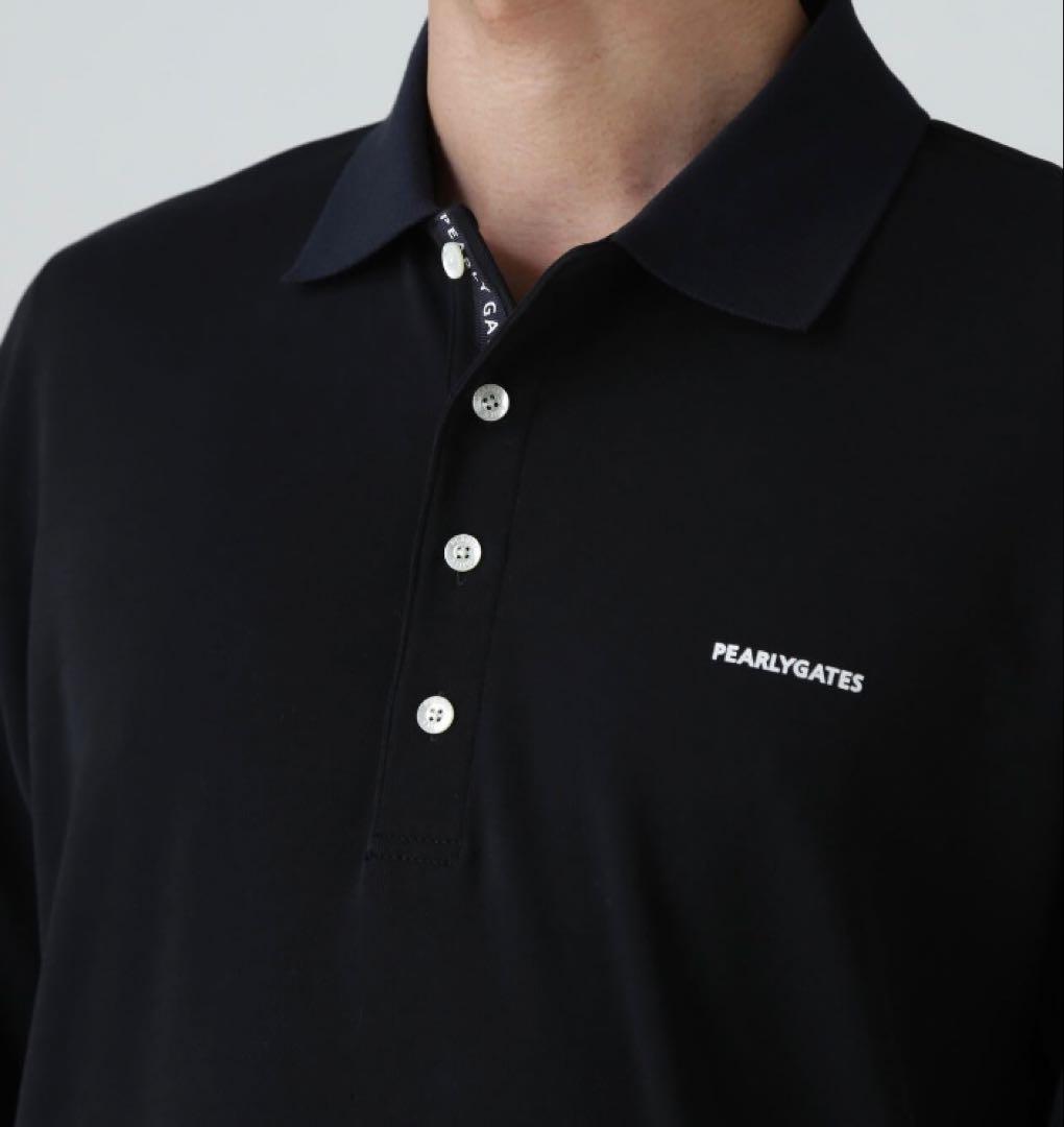 新品 パーリーゲイツ TOUGH TWISTスムース長袖ポロシャツ(4)M/濃紺