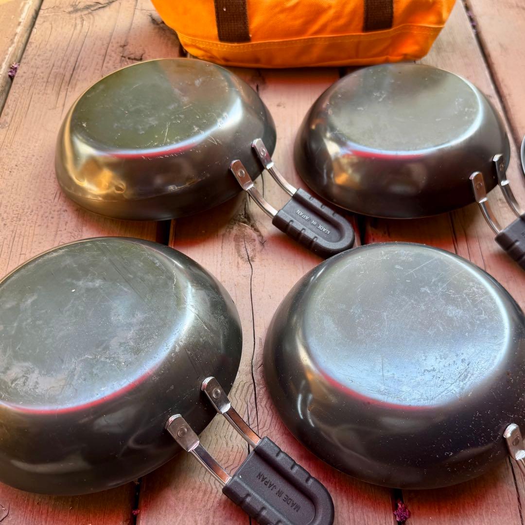 【UNIFLAME】ユニフレーム ちびパンセット リッド.グリップ.収納袋付き