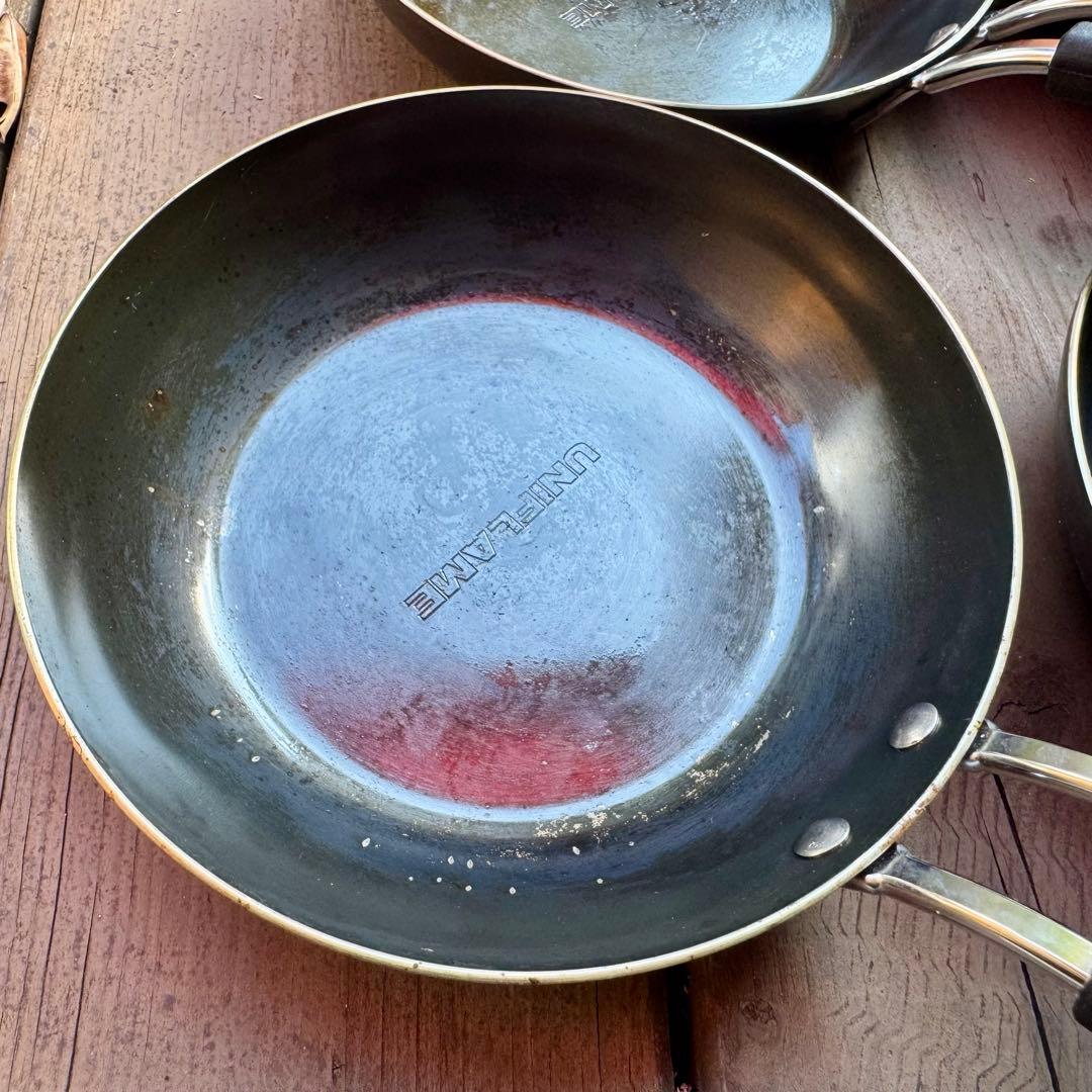 【UNIFLAME】ユニフレーム ちびパンセット リッド.グリップ.収納袋付き