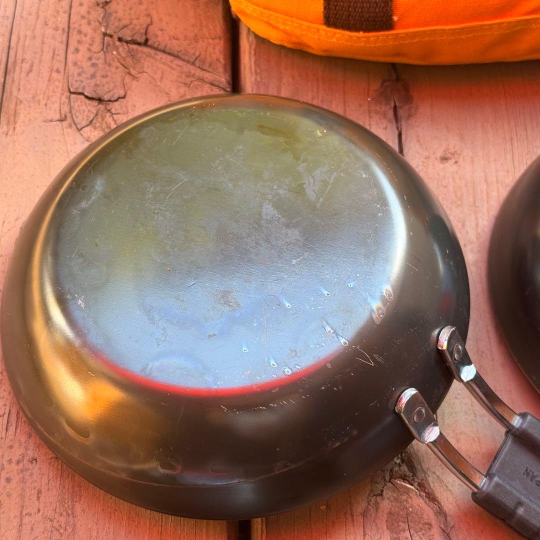 【UNIFLAME】ユニフレーム ちびパンセット リッド.グリップ.収納袋付き