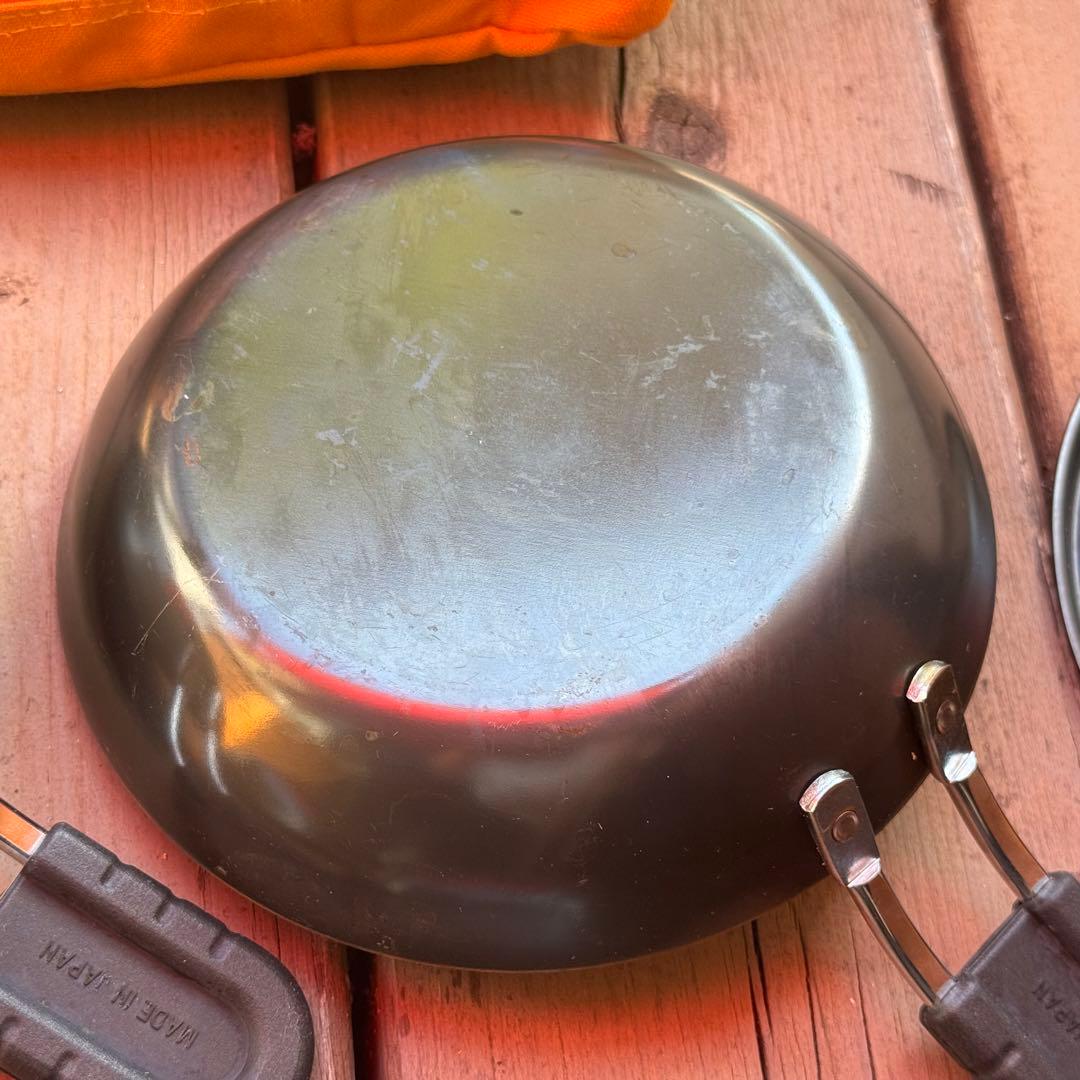 【UNIFLAME】ユニフレーム ちびパンセット リッド.グリップ.収納袋付き