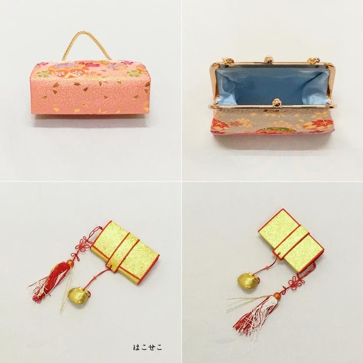 【新品】七五三 はこせこ 女の子 女児 子供 三歳 草履 バッグ 着物 541