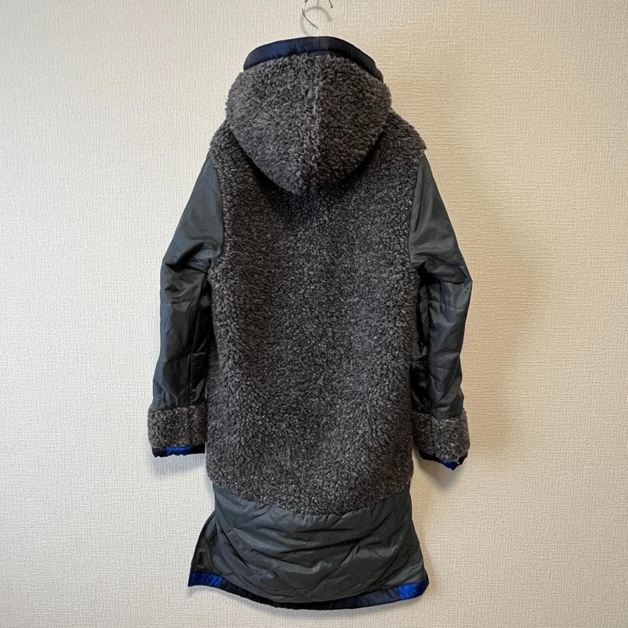 【良品】adidas アディダス 刺繍ロゴ 裏ボア ベンチコート キッズ 160