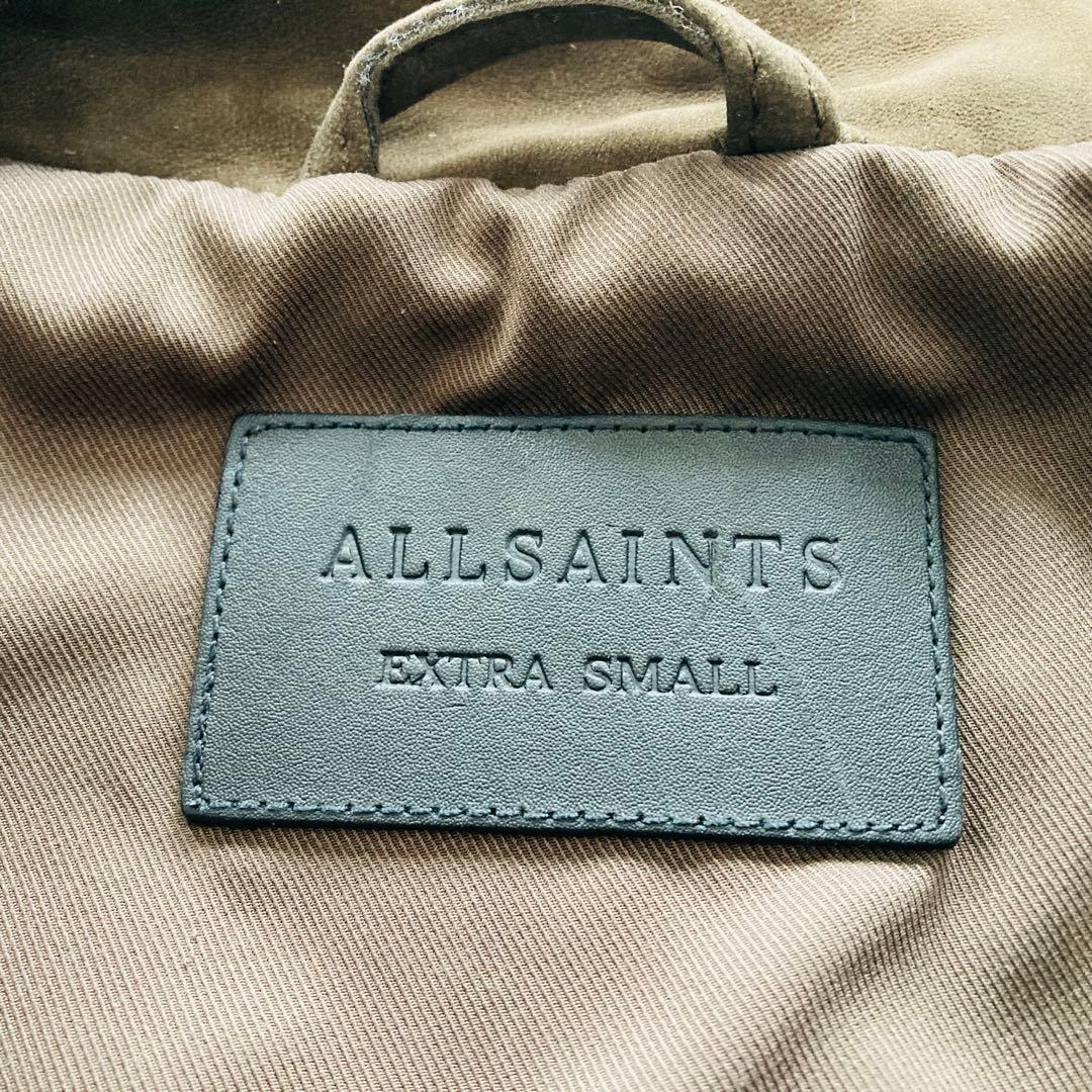 【超美品】all saints CORA LEATHER JACKETスエード
