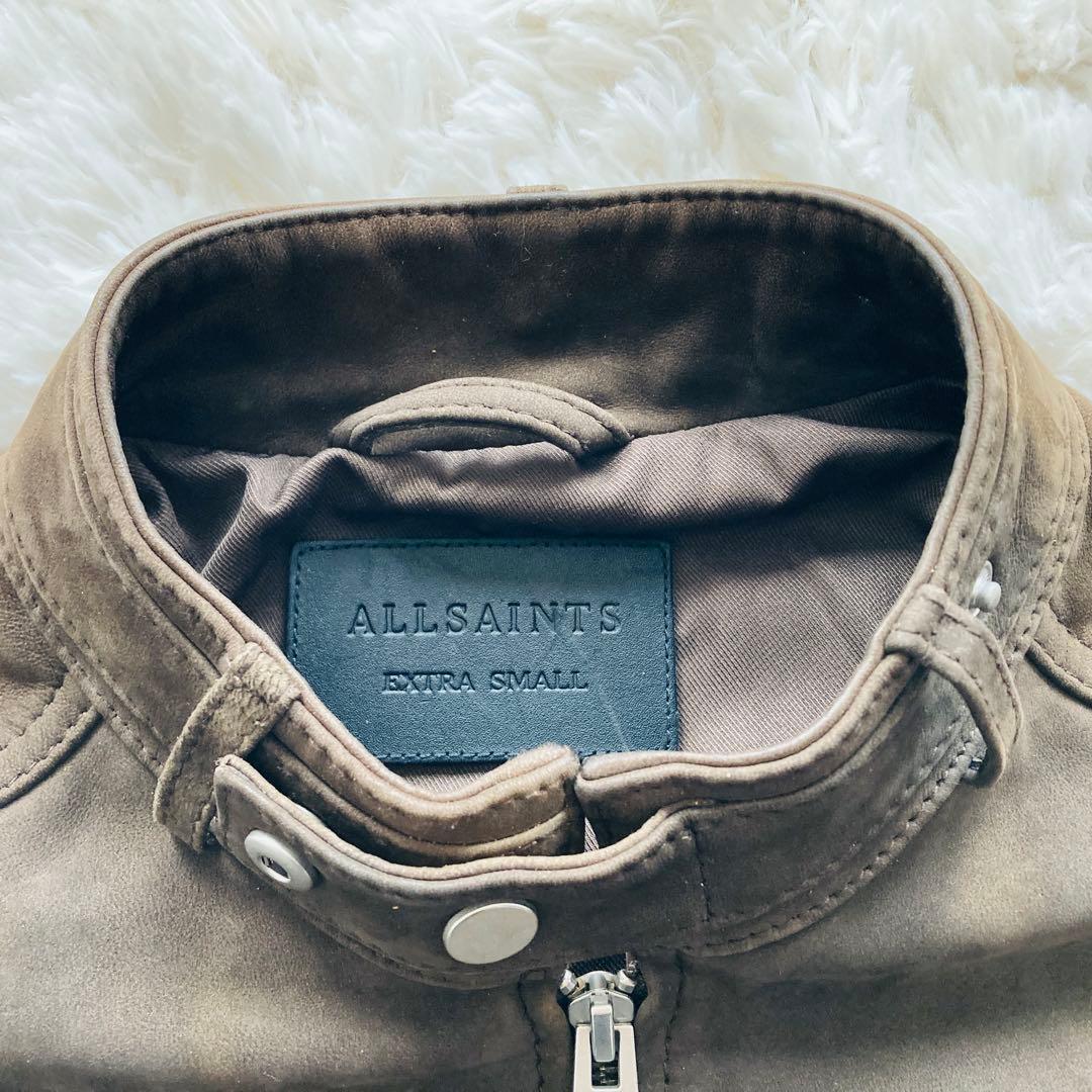 【超美品】all saints CORA LEATHER JACKETスエード