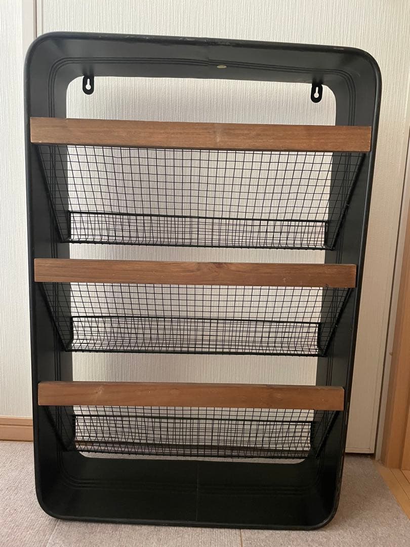 最終値下げ 木製 アイアン マガジンラック　シューズラック　インダストリアル