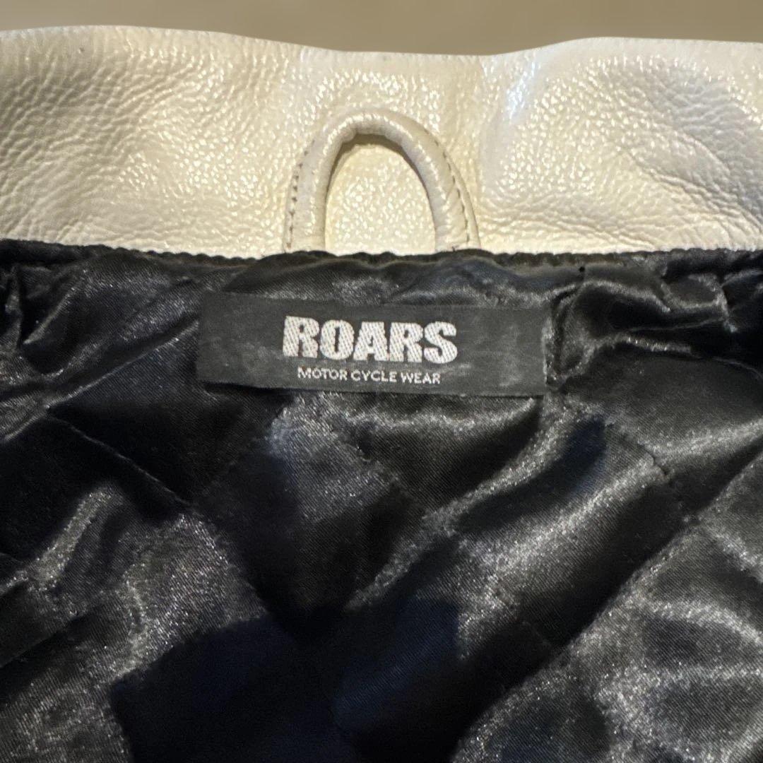 ROARS ダブルライダースジャケット 黒/白