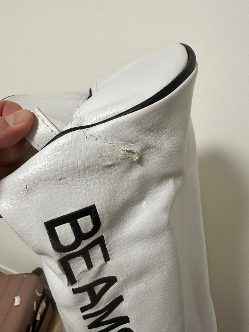 BEAMS GOLF キャディバッグ ホワイト/グリーン