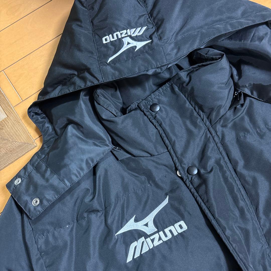 ミズノ　ロングベンチコート【ブラック】メンズM