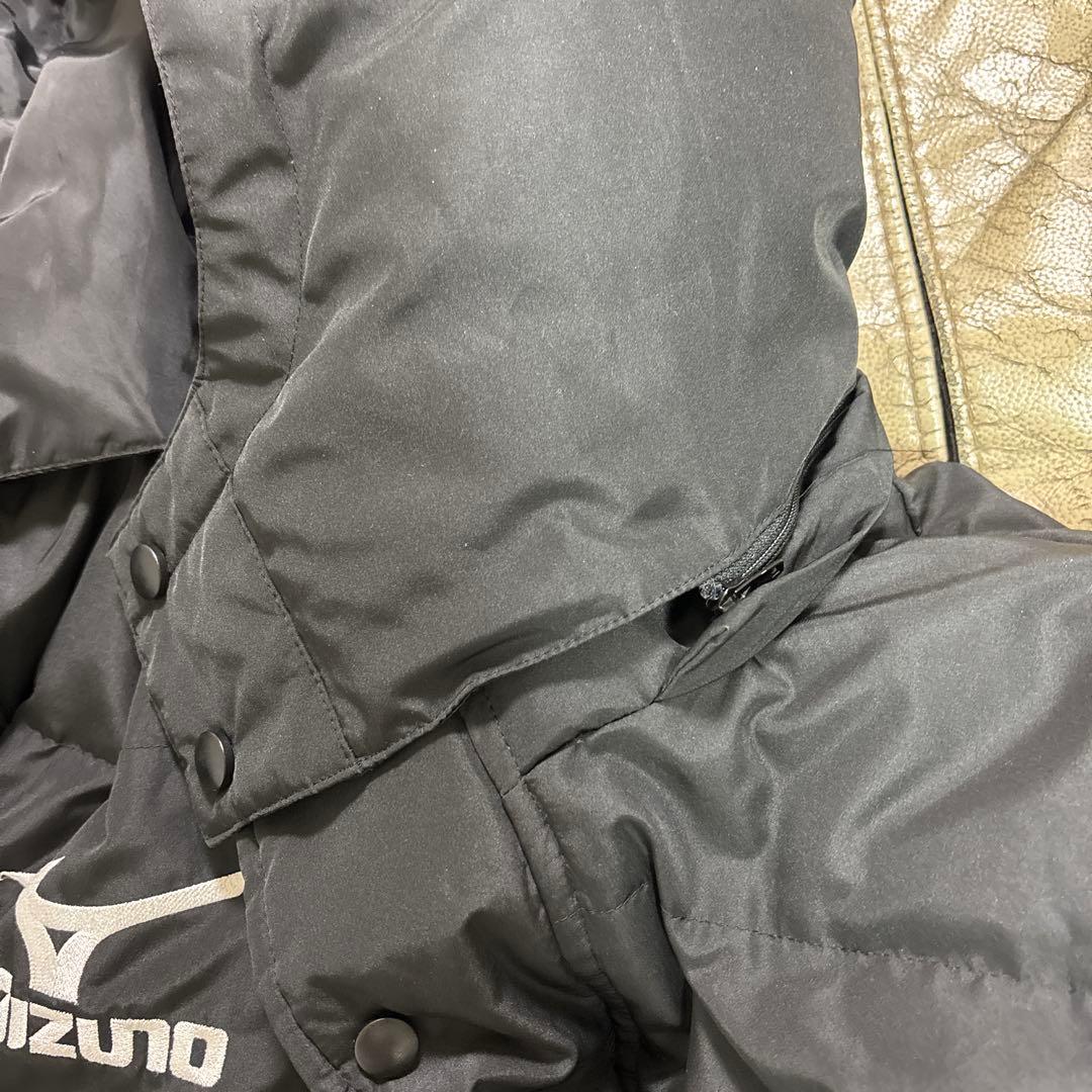 ミズノ　ロングベンチコート【ブラック】メンズM