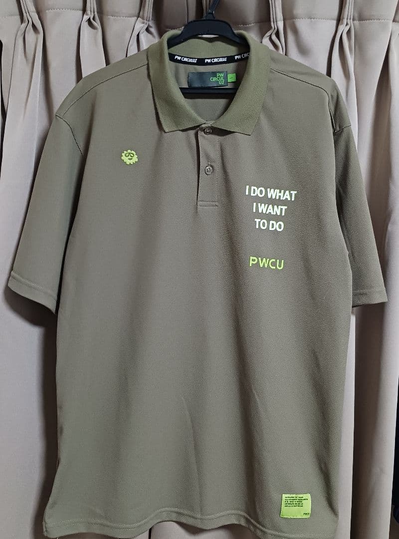 PW CIRCULUS 半袖ポロシャツ　Lサイズ　メンズ　ゴルフ カーキ 美品