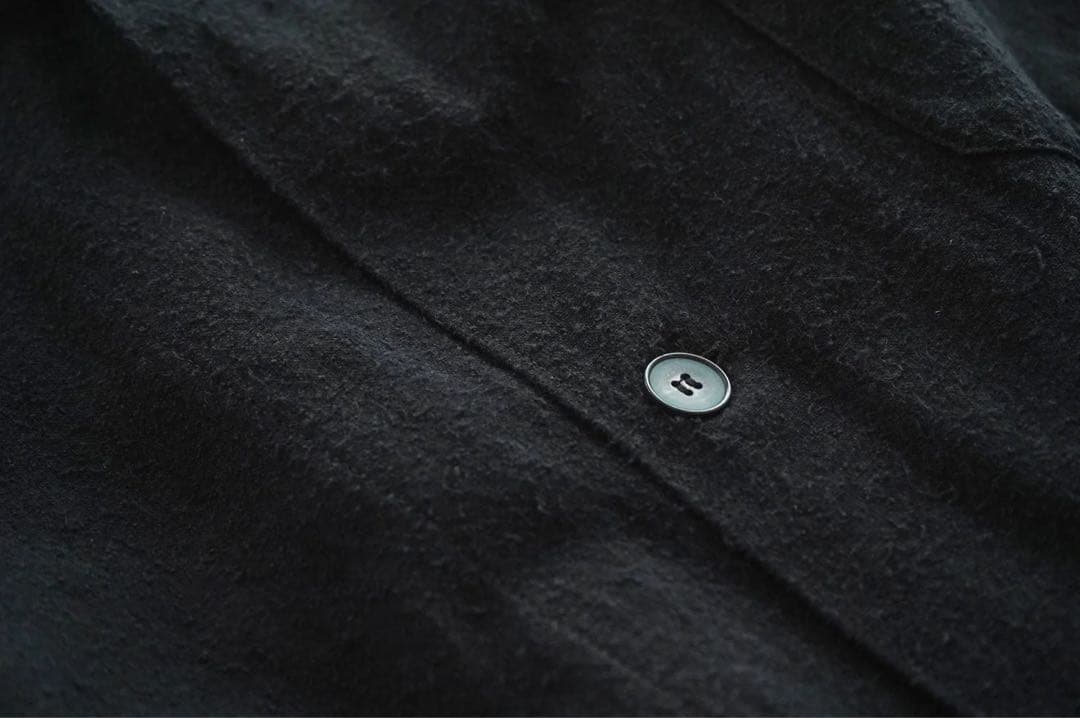 寺*ス様 COMOLI 24SS シルクノイル シャツジャケット BLACK 1