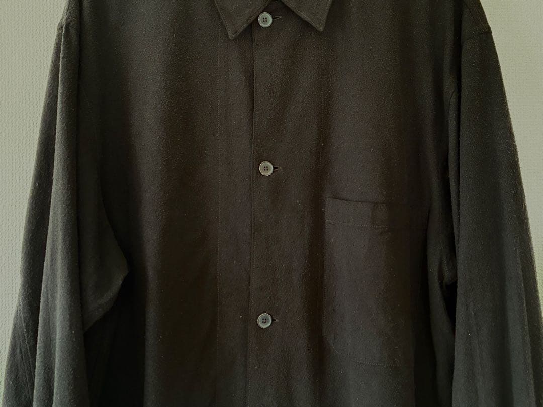 寺*ス様 COMOLI 24SS シルクノイル シャツジャケット BLACK 1