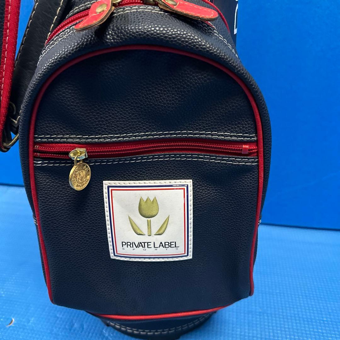 PRIVATE LABEL SPORTS キャディバッグ ネイビー/レッド