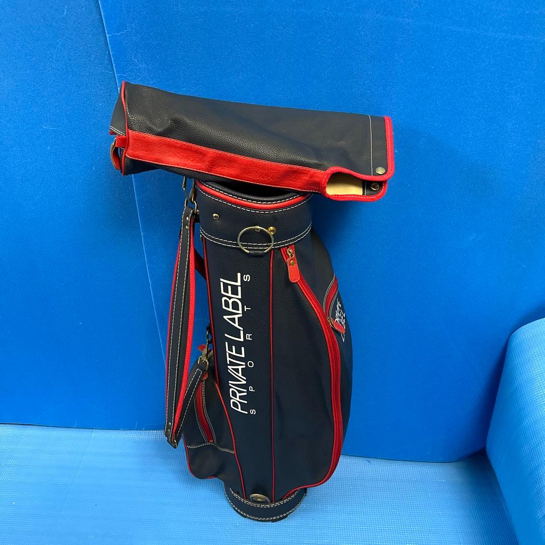 PRIVATE LABEL SPORTS キャディバッグ ネイビー/レッド