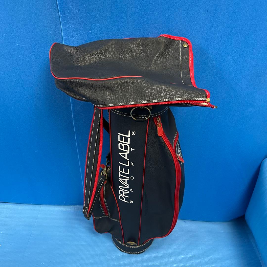 PRIVATE LABEL SPORTS キャディバッグ ネイビー/レッド