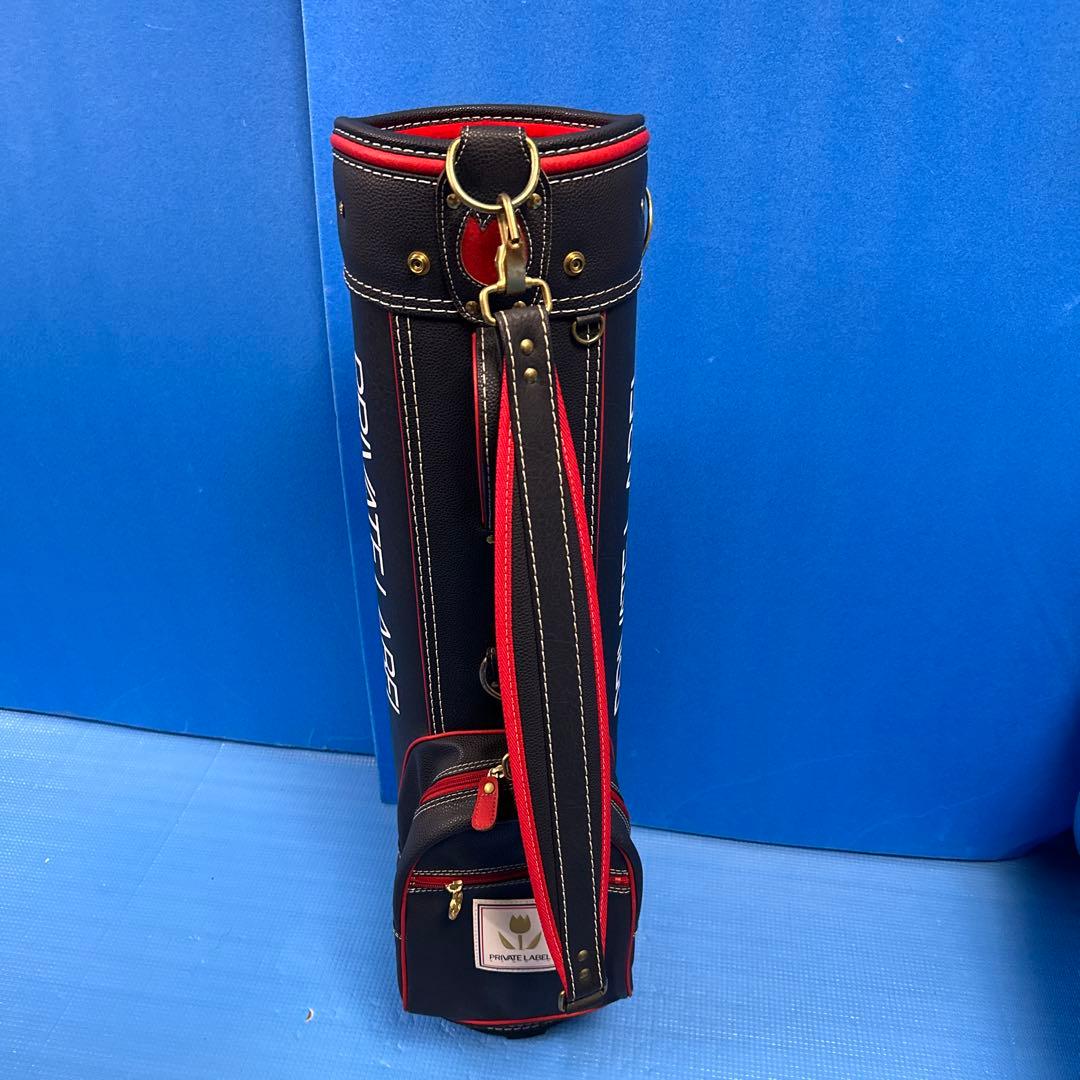 PRIVATE LABEL SPORTS キャディバッグ ネイビー/レッド