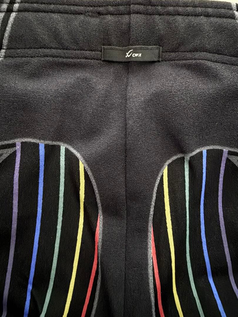 値下げ　CW-X ブラックタイツ カラフルライン　レディース