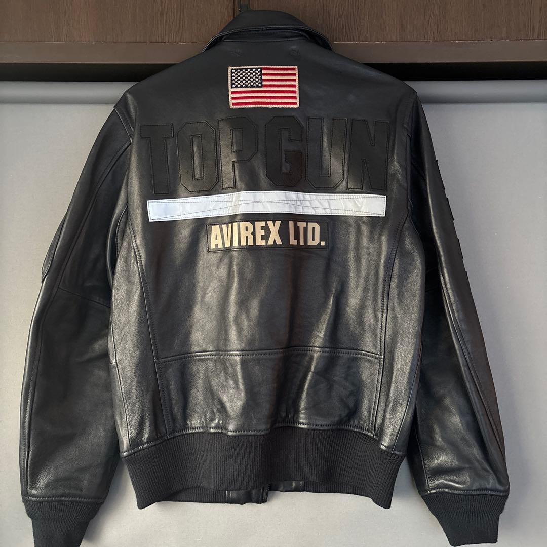 AVIREX TOP GUN レザージャケット 羊革 ネイビー ※値下げしました