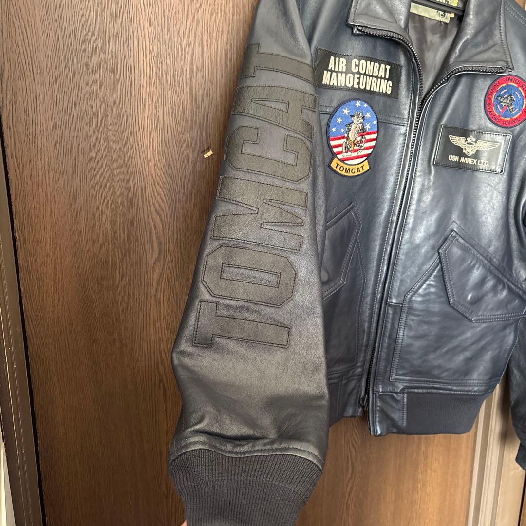AVIREX TOP GUN レザージャケット 羊革 ネイビー ※値下げしました