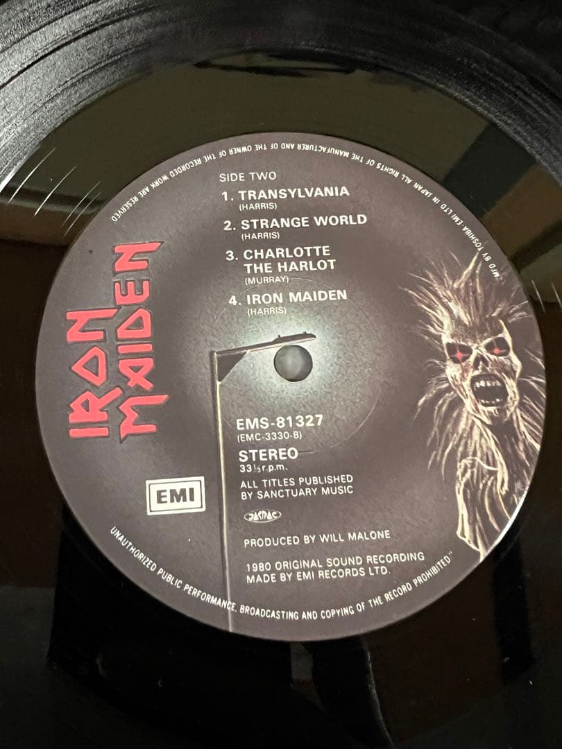 Iron Maiden 1980 日本盤LP 洋楽　美盤 EMS-81327