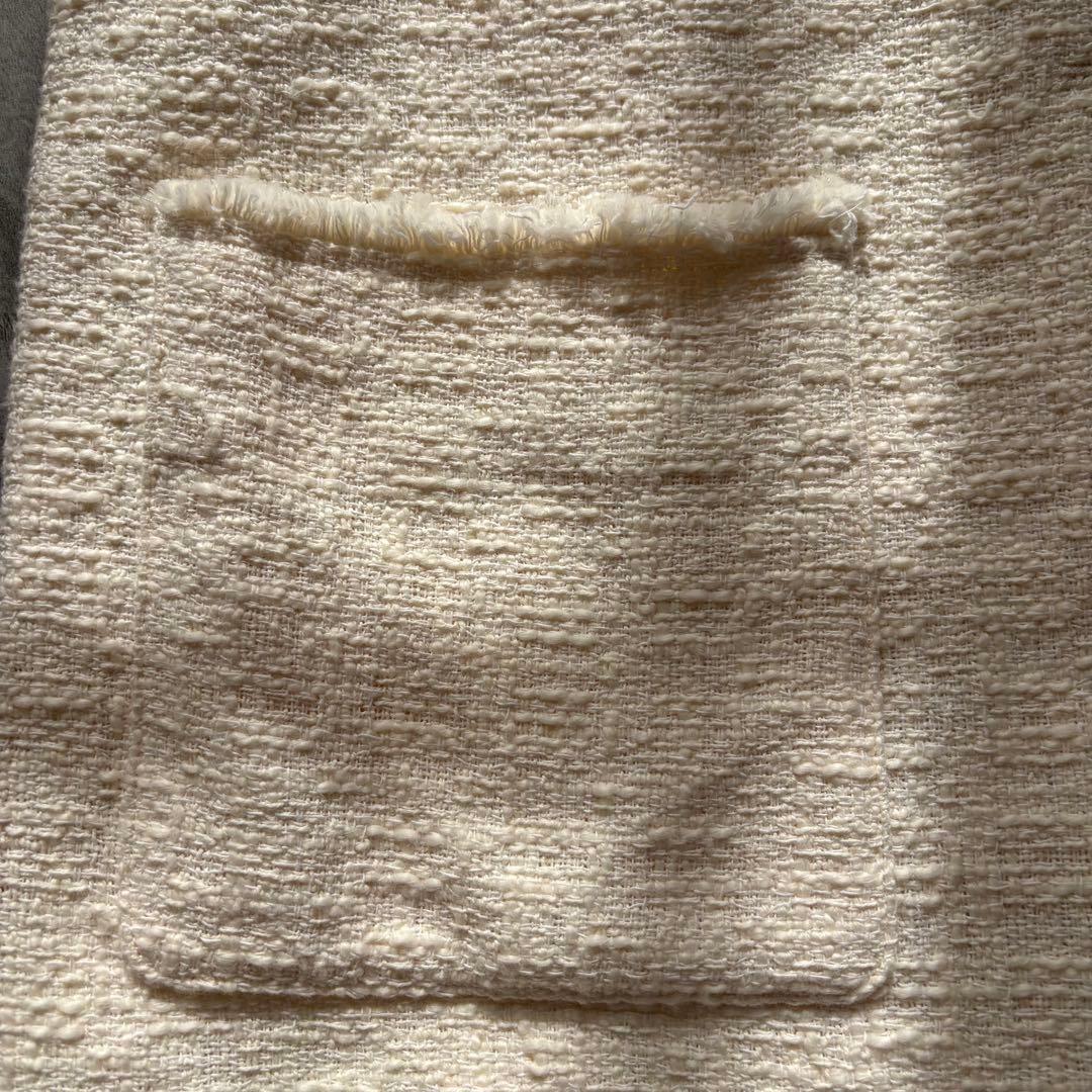 PUAL CE CIN ピュアルセシン コットンツイードベスト アイボリー