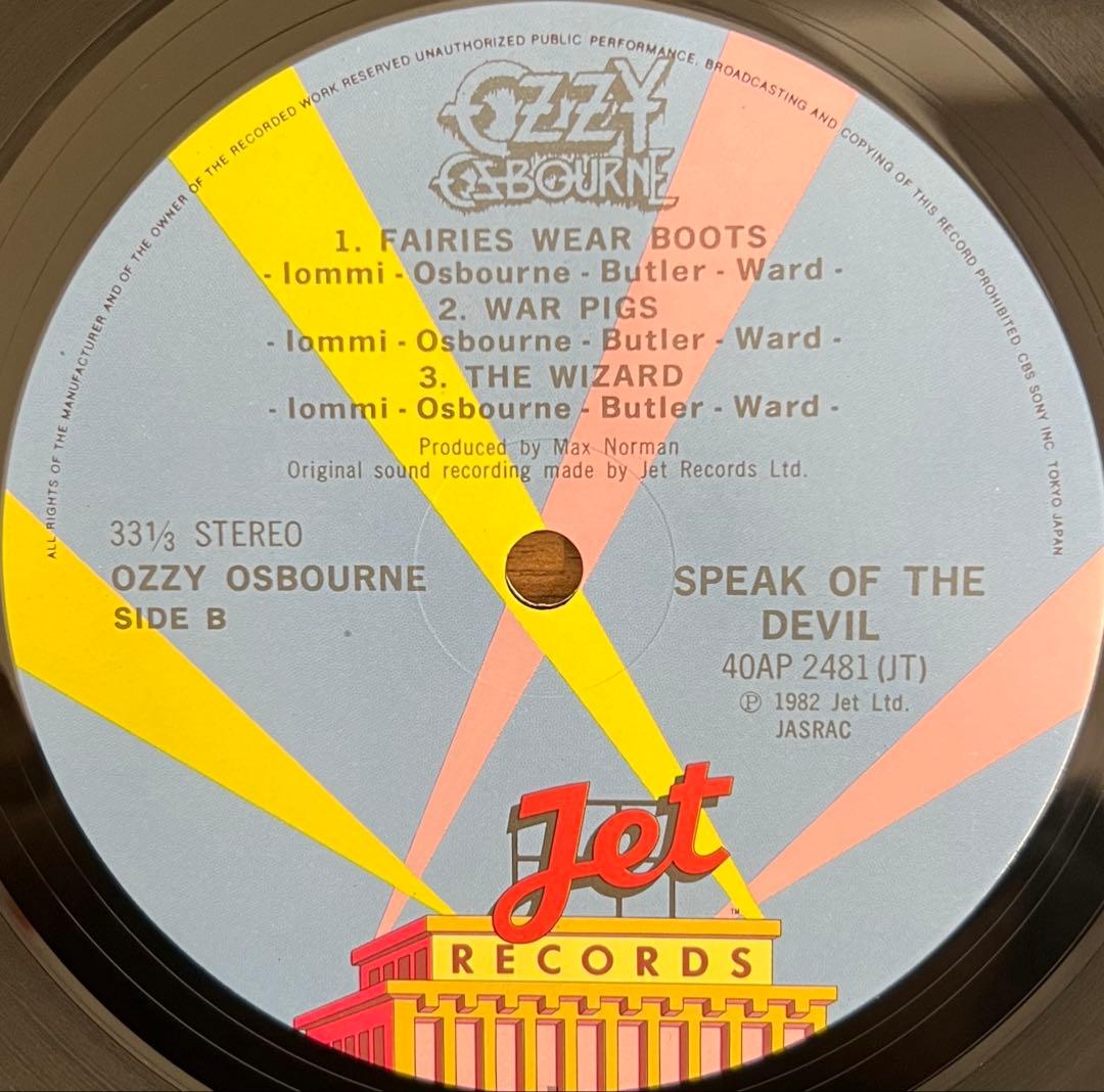 【2LP/帯付】Ozzy Osbourne Speak Of The Devil