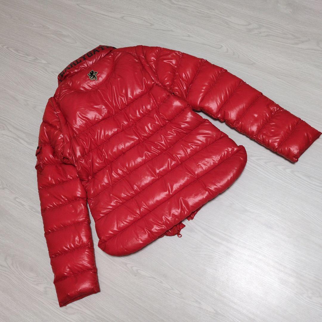 パーリーゲイツ 2way ダウンジャケット ベスト ゴルフ　ワッペン　レッド 赤