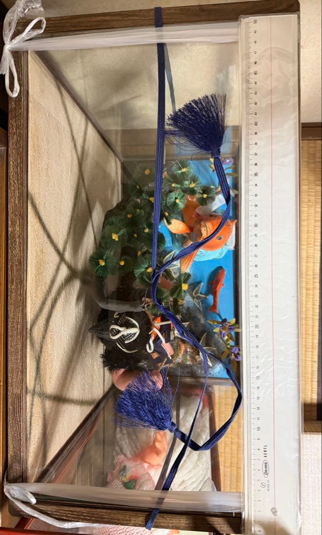 五月人形 ガラスケース付き 約50×50×30cm