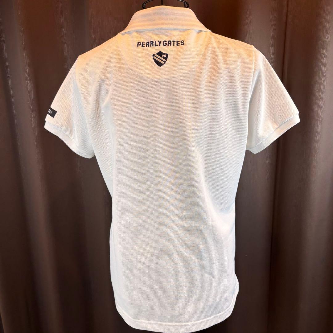 ★PEARY GATES★ L★白ポロシャツ★左右胸、左腕背中ロゴ有★美品★素敵