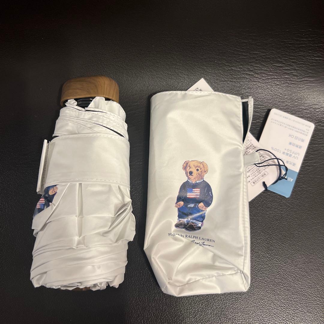 新品 ラルフローレン 日傘 傘 折りたたみ傘 ポロベア 遮光100% コンパクト