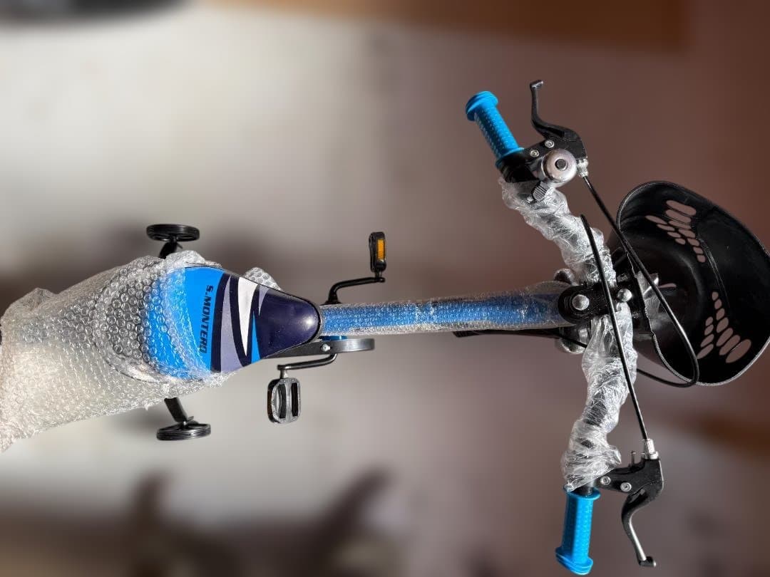 子供用自転車 青 スポーティーデザイン バスケット付き