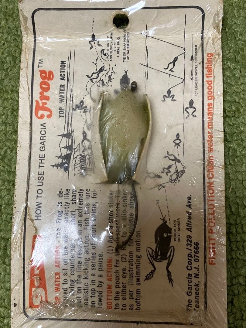 希少　GARCIA Frog 緑色　オールドルアー