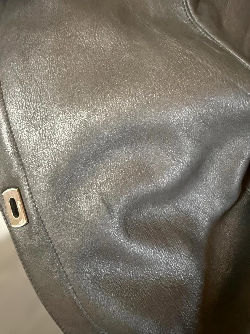 【中古】フェラガモ ガンチーニ ムートンコート メンズ 黒