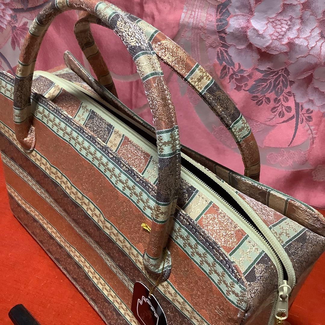 新品着物和装用利休バッグ(金色)