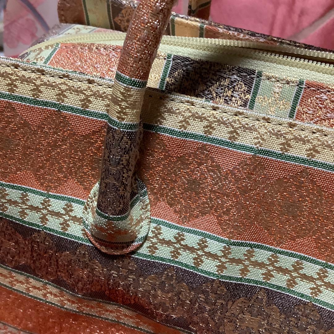 新品着物和装用利休バッグ(金色)