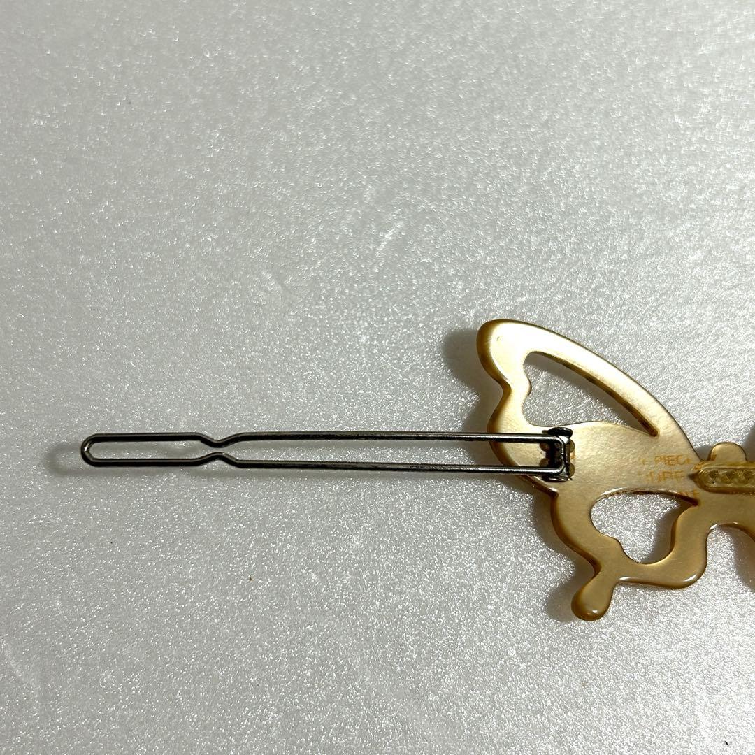 アレクサンドルドゥパリ ラインストーン バタフライ ボールピン ヘアピン