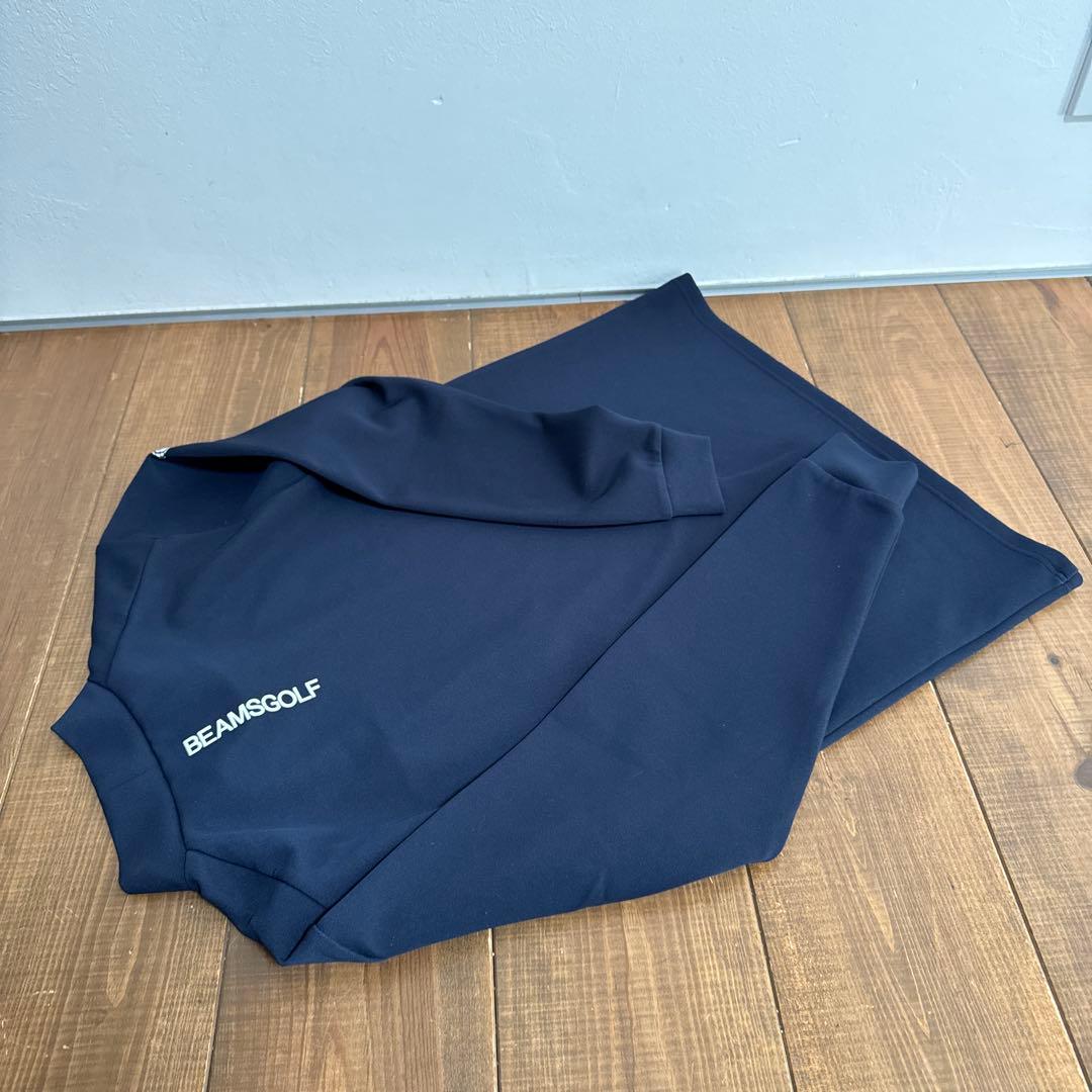 ビームスゴルフ　長袖　モックネック　厚手　ネイビー　L
