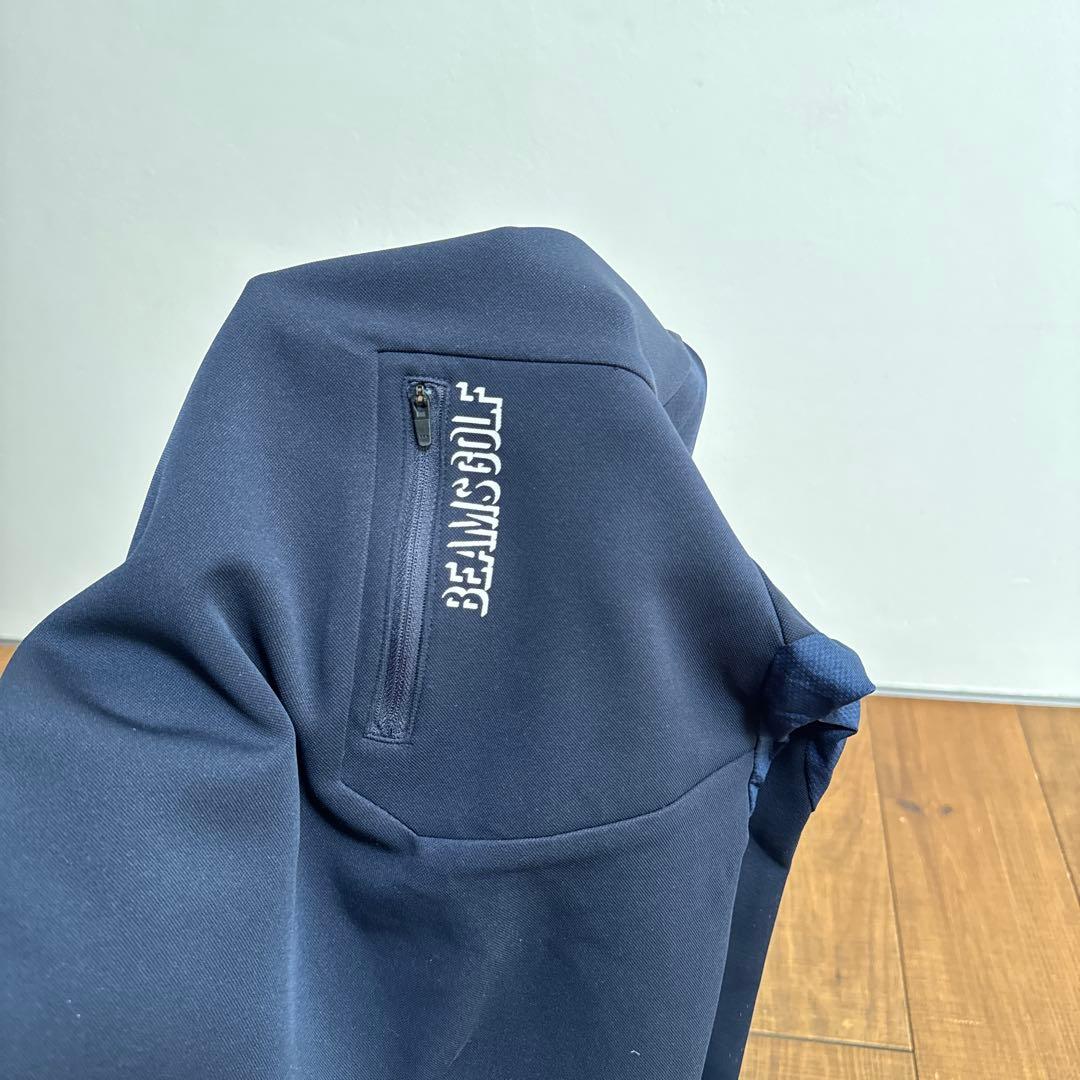 ビームスゴルフ　長袖　モックネック　厚手　ネイビー　L