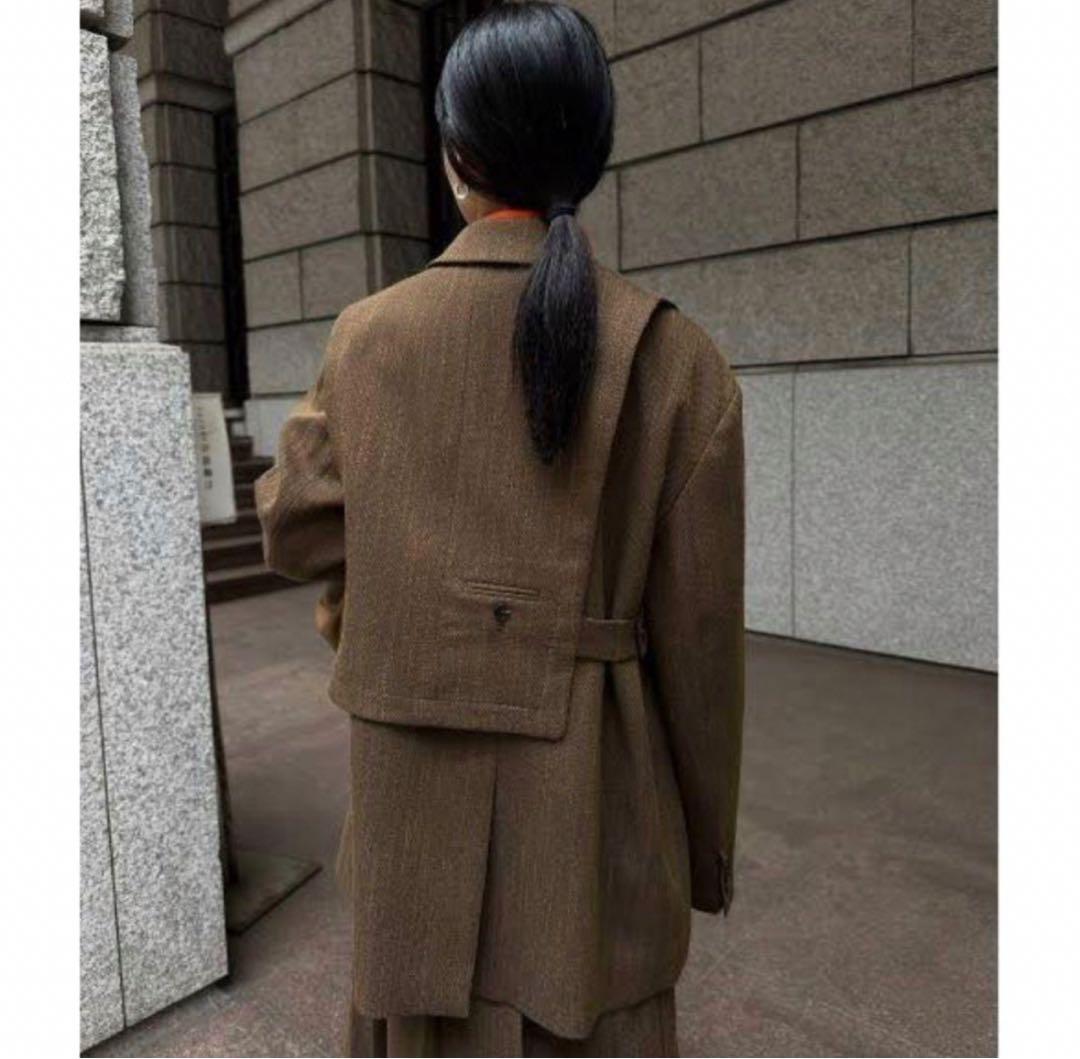 ジャケット・アウター AMERI CONVERTIBLE HERRINGBONE JACKET M