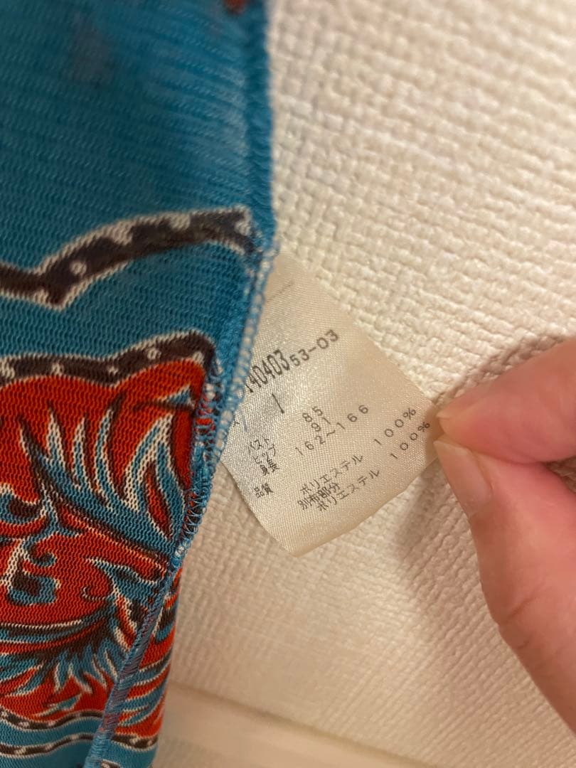 訳ありVIVIENNETAMターコイズフラワープリントワンピースヴィヴィアンタム