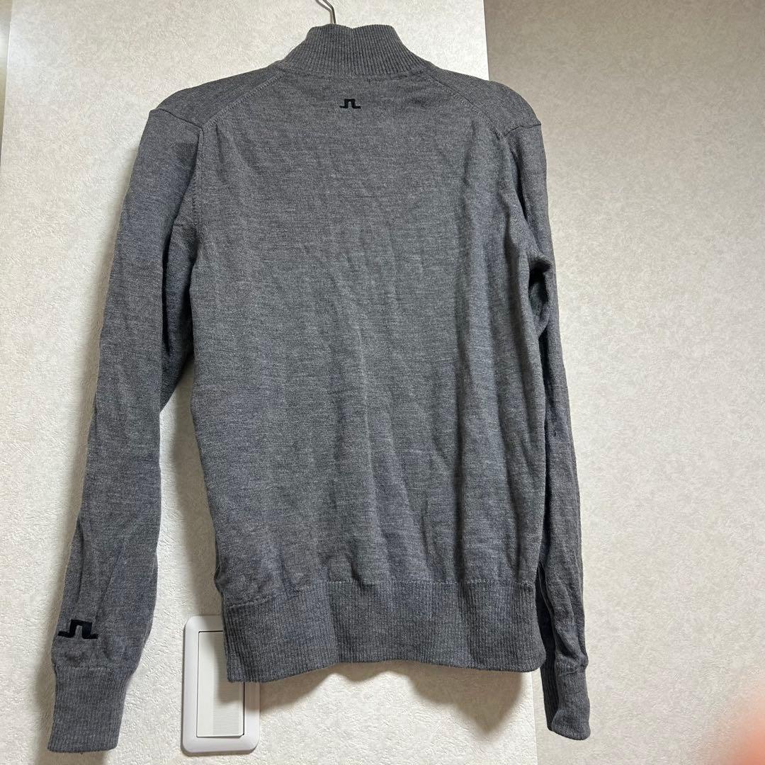 J.LINDEBERG ゴルフウェア　メンズ　ジップアップセーター　グレー　S