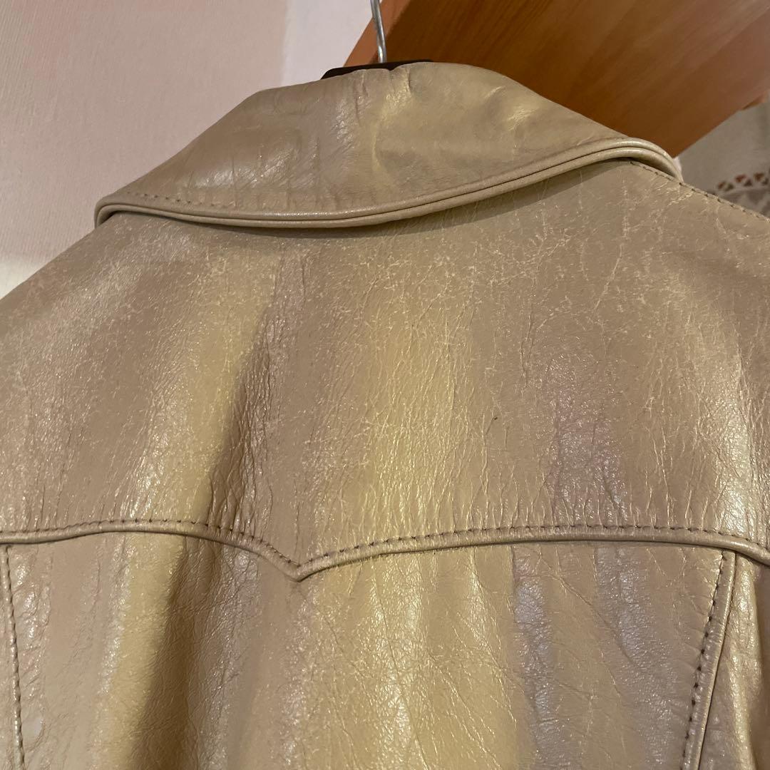 60s BATES ベイツ　ライダースジャケット　ベージュ　34