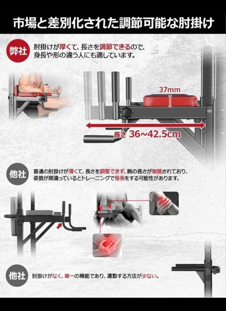 栄*乱様 WOLFYOK ぶら下がり健康器 背もたれ付き 180kg