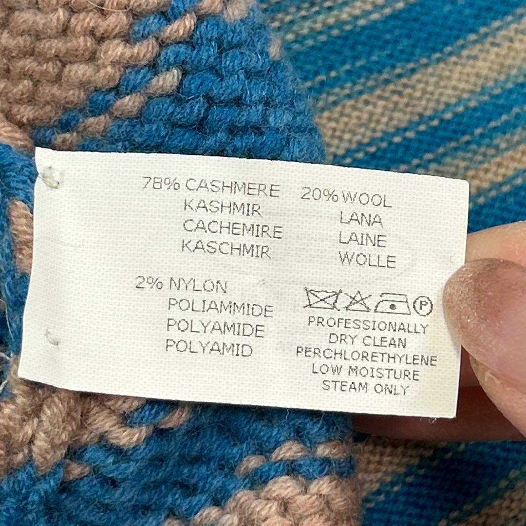 K18 美品 M ミッソーニ イタリア製 ベスト ブルー ベージュ レディース