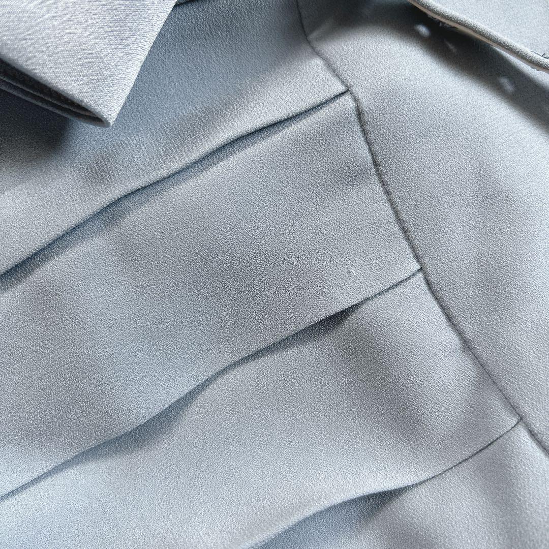 ストロベリーフィールズ　ベルト付き　くすみブルー　ワンピース　グラデーション