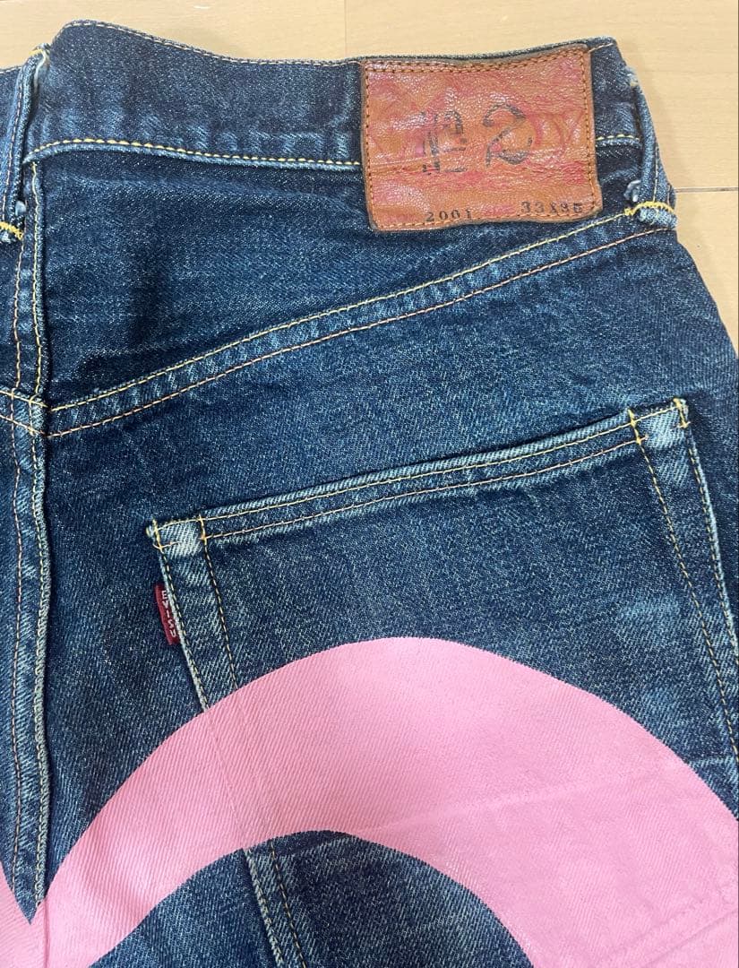 EVISU No.2 Lot.2001 W33×L35 ピンク大黒　ビッグカモメ