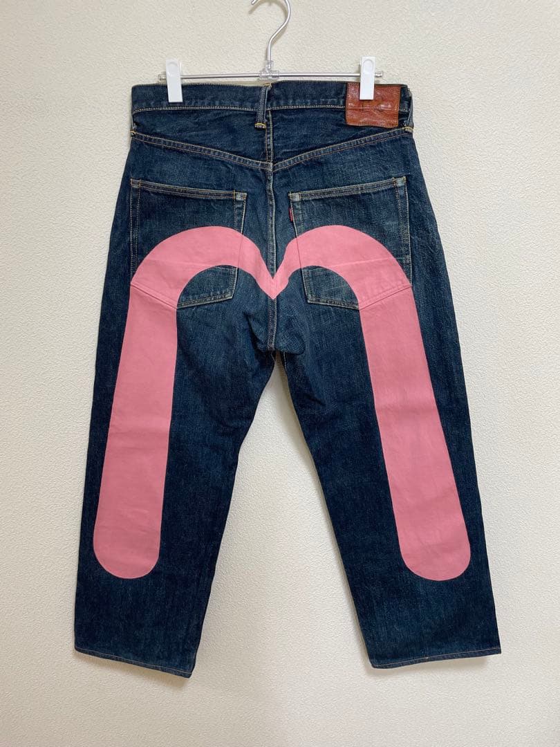 EVISU No.2 Lot.2001 W33×L35 ピンク大黒　ビッグカモメ