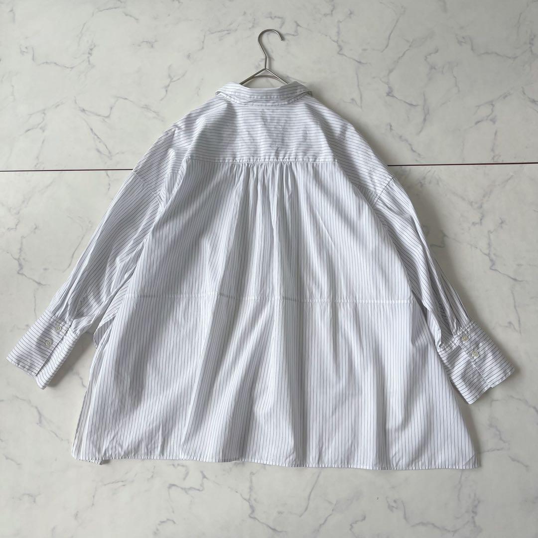 【美品】フレームワーク オーバーサイズ ストライプ シャツ ブラウス コットン