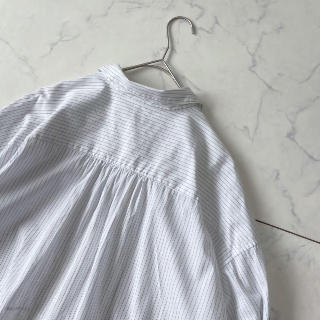 【美品】フレームワーク オーバーサイズ ストライプ シャツ ブラウス コットン